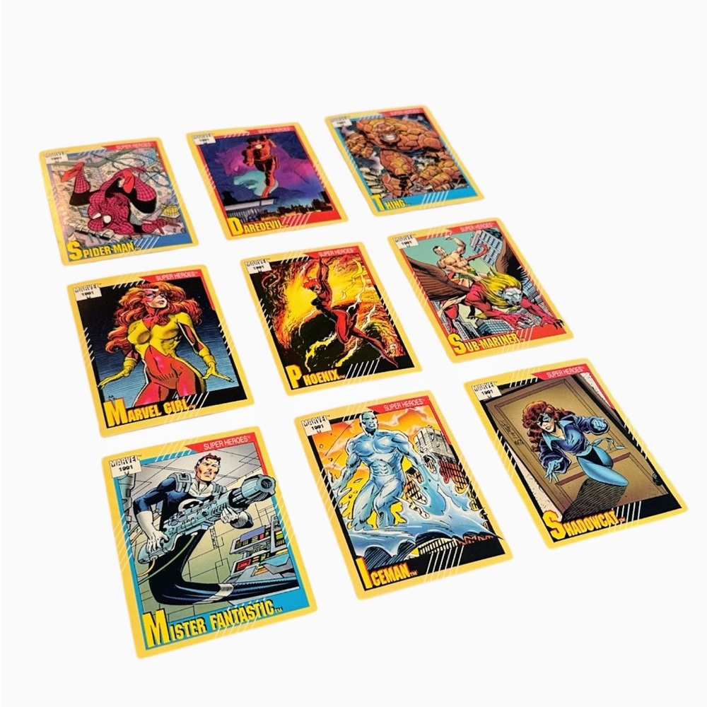 1991 Impel Marvel Series 2 Trading Cards #1-9 - Collectible